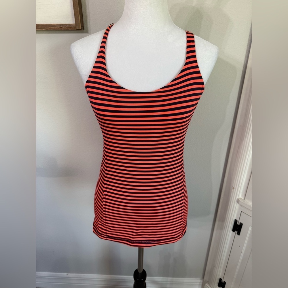 Lululemon Athletica blue and orange To be free Tank Top